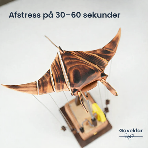 Håndlavet Manta Rokke i Træ