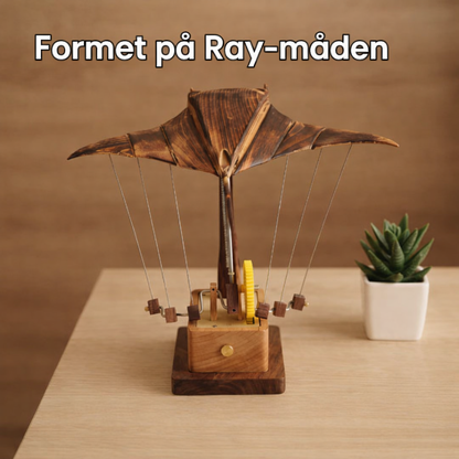 Håndlavet Manta Rokke i Træ